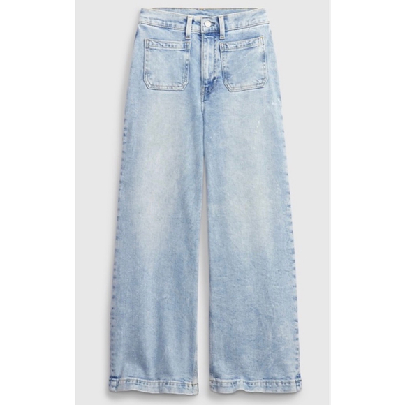 GAP Denim - Women's GAP Light Blue High Rise Stride Ankle Wide Leg Jeans 25